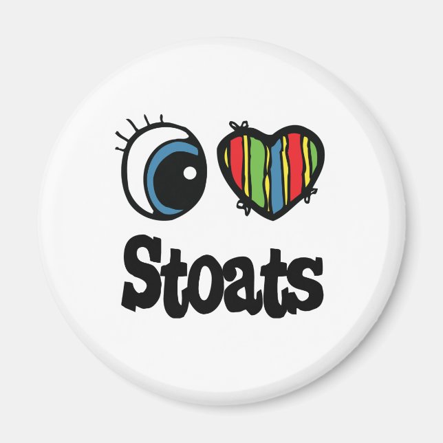 I Love (Heart) Stoats Magnet (Front)