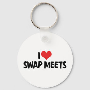 I Love Heart Swap Meets - Flea Market Lover Key Ring