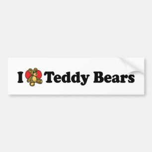 I Love Heart Teddy Bears - Teddy Bear Collector Bumper Sticker