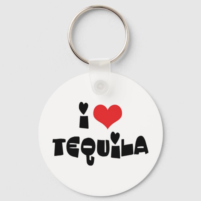 I Love Heart Tequila Key Ring (Front)