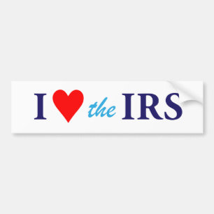 I Love Heart the IRS Bumper Sticker