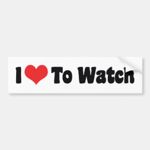 I Love Heart To Bird Watch - Bird Lover Bumper Sticker