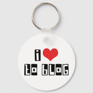 I Love Heart To Blog Key Ring