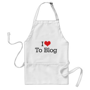 I Love Heart To Blog Standard Apron