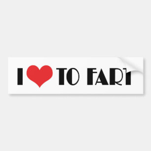 I Love Heart To Fart Bumper Sticker
