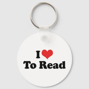 I Love Heart To Read - Book Lover Key Ring