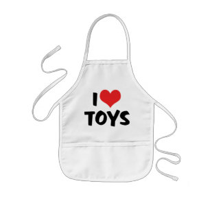I Love Heart Toys - Toy Collector Lover Kids Apron