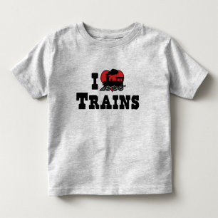 I Love Heart Trains - Model Train Lover Toddler T-Shirt