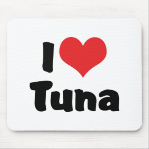 I Love Heart Tuna Mouse Mat