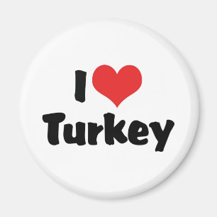 I Love Heart Turkey - Thanksgiving Meal Lover Magnet