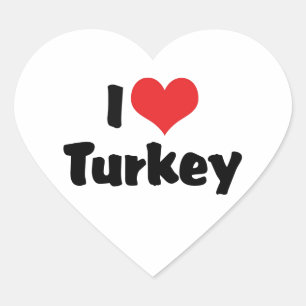 I Love Heart Turkey - Thanksgiving Meal Lover Sticker