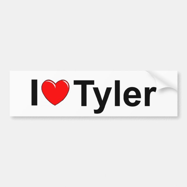 I Love (Heart) Tyler Bumper Sticker (Front)