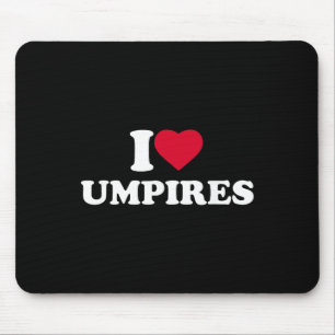 I Love Heart Umpires Lover Sell Footll Cricket Mouse Mat