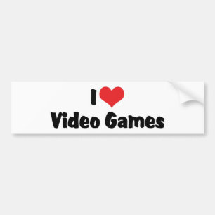 I Love Heart Video Games - Video Game Lover Bumper Sticker