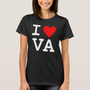 I Love Heart Virginia USA State VA Souvenir Beach T-Shirt