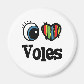 I Love (Heart) Voles Magnet