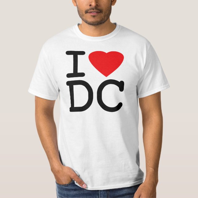 I Love Heart Washington D.C. District of Columbia T-Shirt (Front)