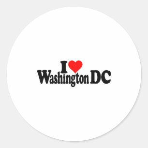 I Love Heart Washington Dc District Of Columbia _1 Classic Round Sticker