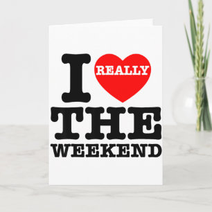I Love Heart Weekend Funny Camping Couple Gifts Va Card