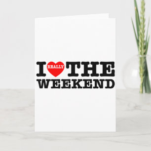 I Love Heart Weekend Funny Camping Couple Gifts Va Card