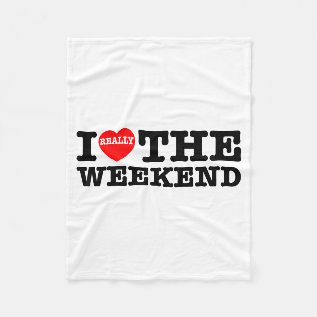 I Love Heart Weekend Funny Camping Couple Gifts Va Fleece Blanket (Front)