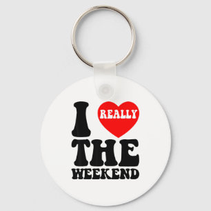 I Love Heart Weekend Funny Camping Couple Gifts Va Key Ring