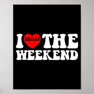 I Love Heart Weekend Funny Camping Couple Gifts Va Poster