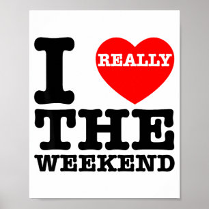 I Love Heart Weekend Funny Camping Couple Gifts Va Poster