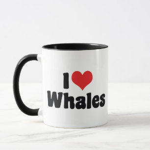I Love Heart Whales - Whale Lover Mug