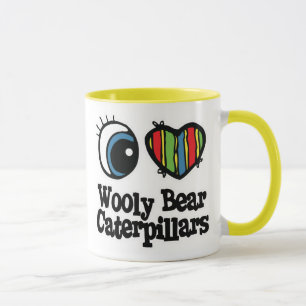 I Love (Heart) Wooly Bear Caterpillars Mug