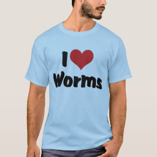 I Love Heart Worms T-Shirt