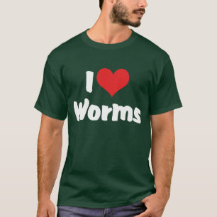 I Love Heart Worms T-Shirt