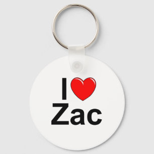 I Love (Heart) Zac Key Ring