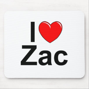 I Love (Heart) Zac Mouse Mat