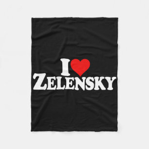 I Love Heart Zelensky Volodymyr Ukraine Ukr 2 Fleece Blanket