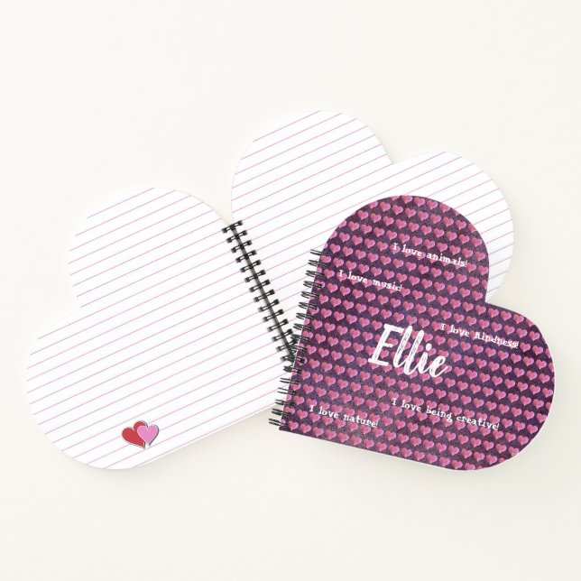 I Love Hearts Notebook (Inside)
