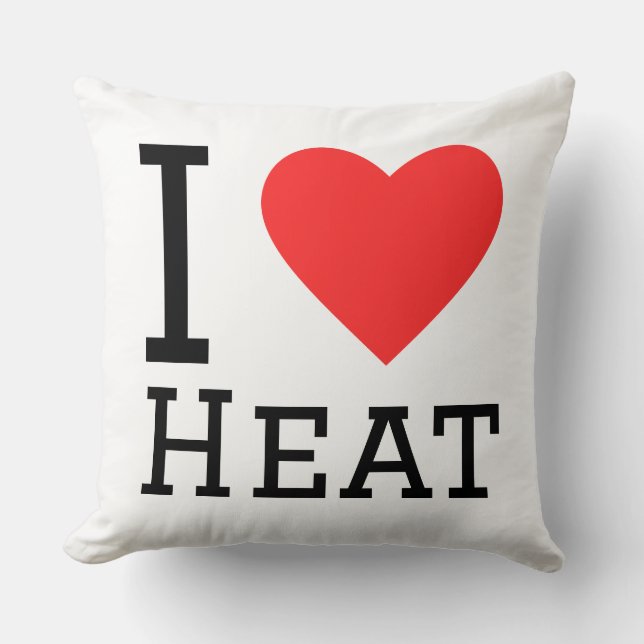 I love heat square sticker cushion (Front)