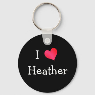 I Love Heather Key Ring