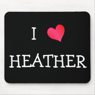 I Love Heather Mouse Mat