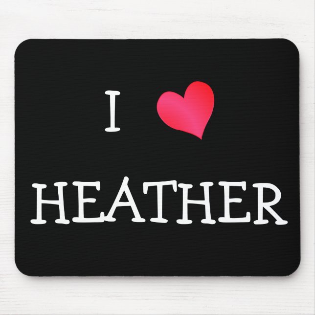 I Love Heather Mouse Mat (Front)