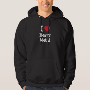 I love Heavy Metal heart custom personalised Hoodie