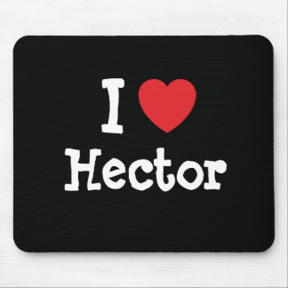 I love Hector heart custom personalised Mouse Mat