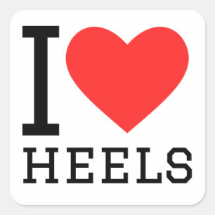 I love heels  square sticker