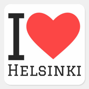 I love Helsinki  Square Sticker