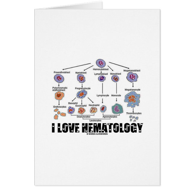 I Love Hematology (Blood Cell Lineage) (Front)