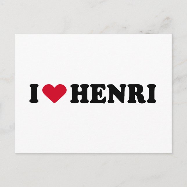 I LOVE HENRI POSTCARD (Front)