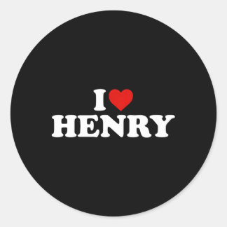 I Love Henry He Classic Round Sticker