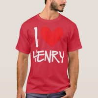 I Love Henry Name Heart Personalised Men Guy BFF F