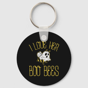 I Love Her Boo Bees Couples Halloween Adult Costum Key Ring
