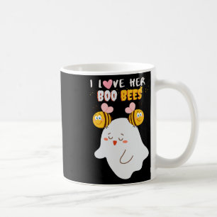 I Love Her Boo Bees Funny Halloween Couple Husnd B Coffee Mug